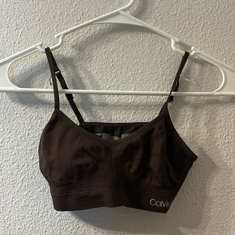Calvin Klein brown sports bra size 10/12